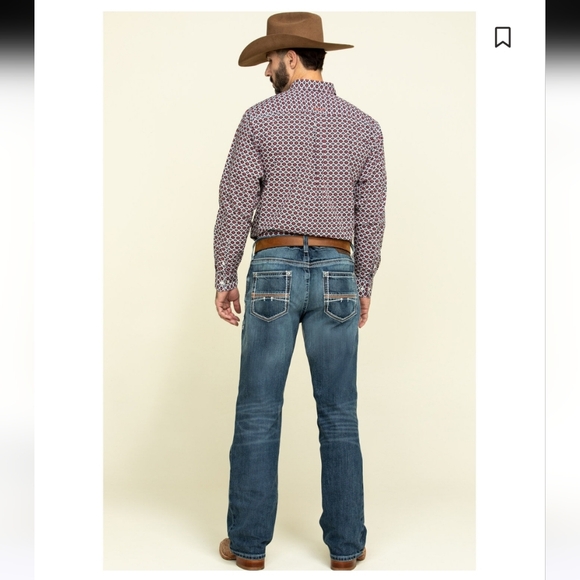 Ariat Men's M4 Coltrane Durango Low Rise Fashion Bootcut Jeans Size 36x34 - Picture 5 of 13